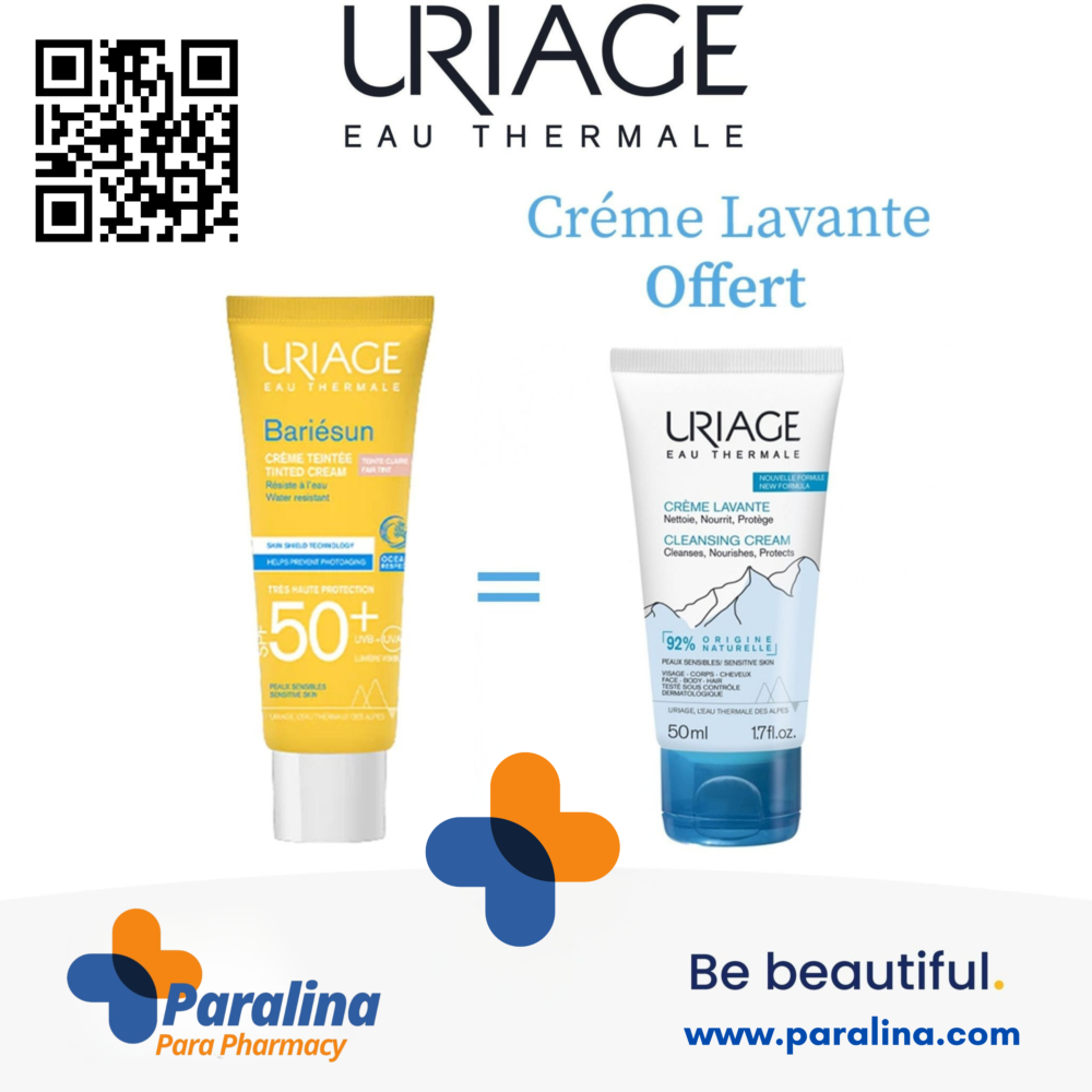 🎁Uriage Bariesun Ecran Teintée Claire + Uriage Créme lavante Offert